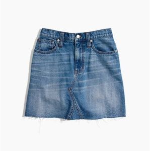 Madewell Denim A-Line Mini Skirt